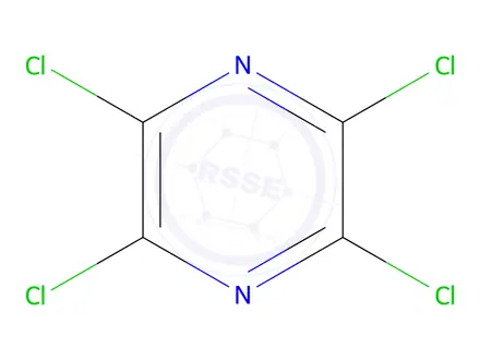 Chemical structure of Pyrazine, tetrachloro-