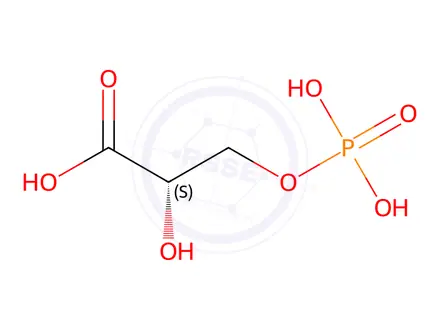 Chemical structure of L-3-Phosphoglyceric Acid