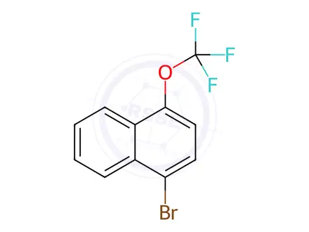 Chemical structure of Naphthalene, 1-bromo-4-(trifluoromethoxy)-