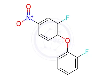 Chemical structure of 2-Fluoro-1-(2-fluorophenoxy)-4-nitrobenzene