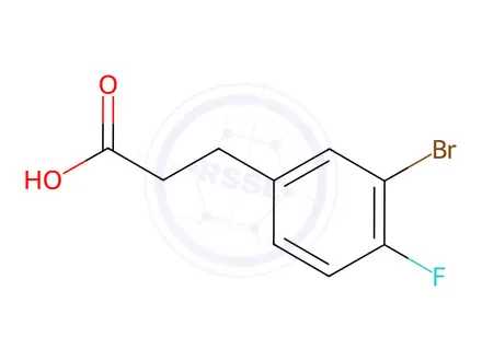 Chemical structure of 3-(3-Bromo-4-fluoro-phenyl)-propionic acid