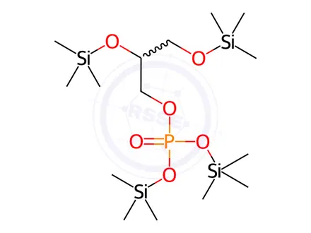 Chemical structure of Phosphoric acid, bis(trimethylsilyl) 2,3-bis[(trimethylsilyl)oxy]propy l ester