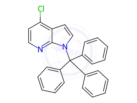 Chemical structure of 4-Chloro-1-trityl-1H-pyrrolo[2,3-b]pyridine