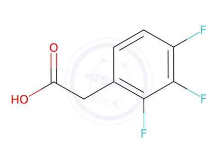 Chemical structure of 2,3,4-Trifluorophenylacetic acid