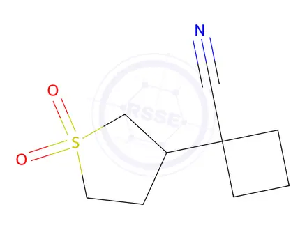 Chemical structure of 1-(1,1-Dioxidotetrahydrothiophen-3-yl)cyclobutane-1-carbonitrile
