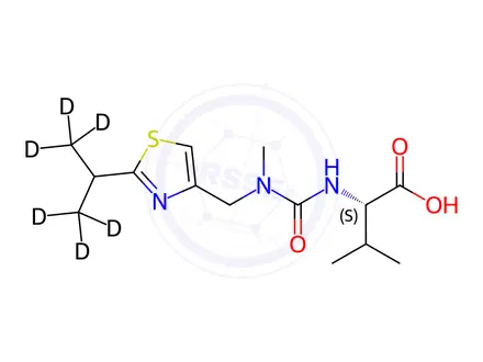 Chemical structure of Ritonavir Impurity 1-d6 (Ritonavir EP Impurity A-d6)
