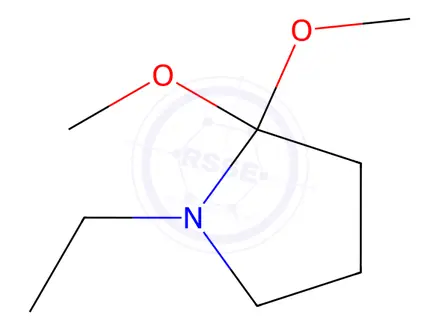 Chemical structure of N- ethyl -2- pyrrolidine dimethoxy