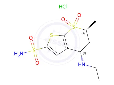 Chemical structure of Dorzolamide Hydrochloride