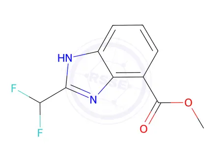 Chemical structure of Methyl 2-(difluoromethyl)-1H-benzo[d]imidazole-4-carboxylate