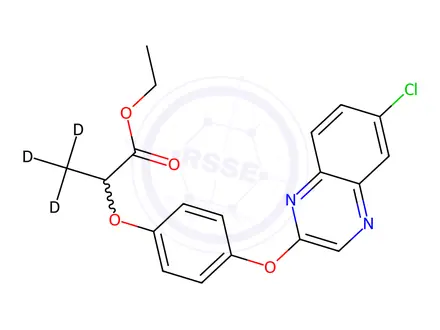Chemical structure of (±)-Quizalofop-ethyl-d3