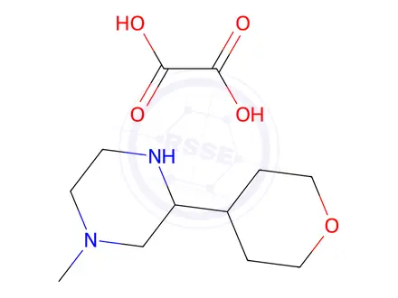 Chemical structure of 1-Methyl-3-(oxan-4-yl)piperazine; Oxalic Acid