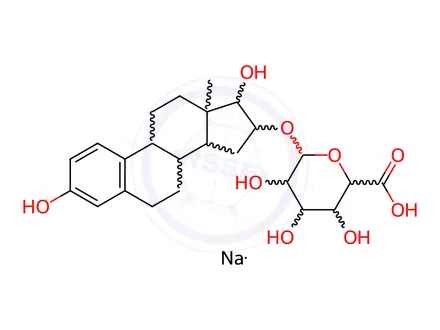 Chemical structure of Estriol 16-α-glucuronide