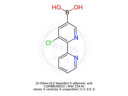 Chemical structure of (3-Chloro-[2,2'-bipyridin]-5-yl)boronic acid