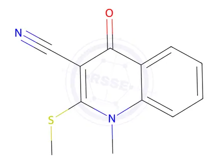 Chemical structure of 1-Methyl-2-(methylthio)-4-oxo-1,4-dihydroquinoline-3-carbonitrile