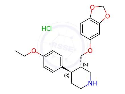 Chemical structure of Paroxetine HCl Hemihydrate EP Impurity C HCl