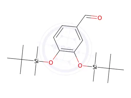 Chemical structure of 3,4-Bis(tert-butyldimethylsilyloxy)benzaldehyde