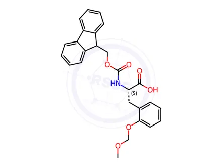Chemical structure of (S)-2-((((9H-Fluoren-9-yl)methoxy)carbonyl)amino)-3-(2-(methoxymethoxy)phenyl)propanoic acid
