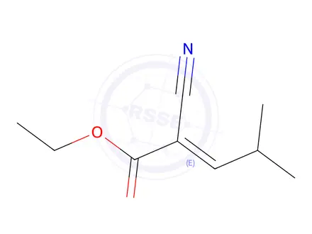 Chemical structure of Ethyl (E)-2-cyano-4-methylpent-2-enoate