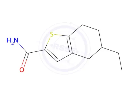 Chemical structure of 5-Ethyl-4,5,6,7-tetrahydrobenzo[b]thiophene-2-carboxamide