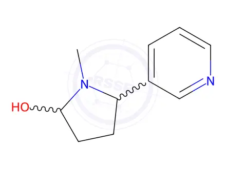 Chemical structure of 1-Methyl-5-(3-pyridyl)-2-pyrrolidinol