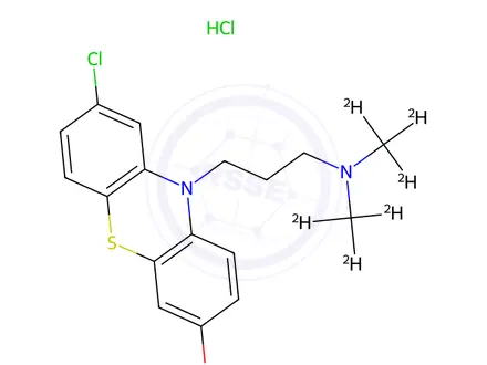 Chemical structure of 7-Hydroxy Chlorpromazine-d6 Hydrochloride