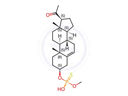 Chemical structure of pregnenolone-3-O-methylthiophosphonate