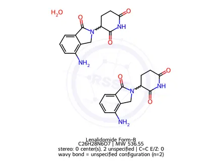 Chemical structure of Lenalidomide Form-B