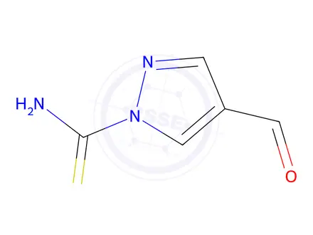 Chemical structure of 4-Formyl-pyrazole-1-carbothioic acid amide