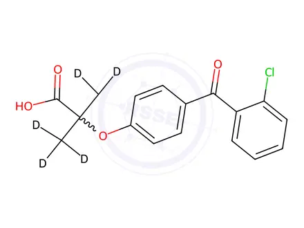 Chemical structure of 2-Chloro Fenofibric Acid-d6