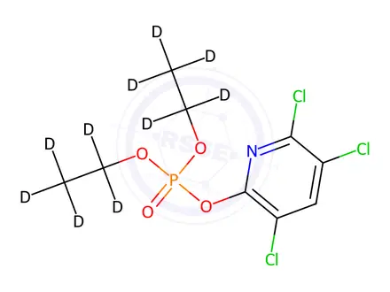 Chemical structure of Chlorpyrifos Oxon-d10