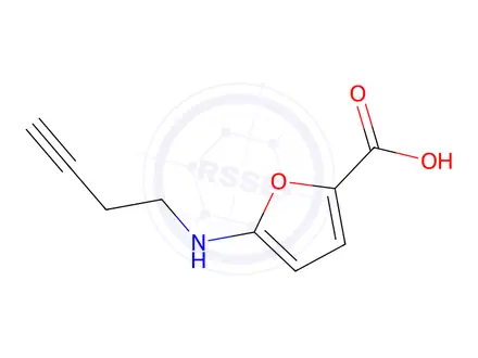 Chemical structure of 5-(But-3-yn-1-ylamino)furan-2-carboxylic acid