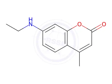 Chemical structure of 7-(Ethylamino)-4-methylcoumarin