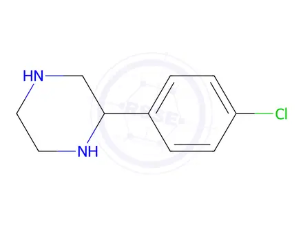 Chemical structure of 2-(4-chlorophenyl)piperazine