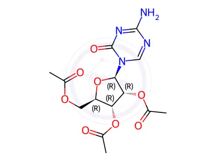 Chemical structure of 2',3',5'-Triacetyl-5-Azacytidine