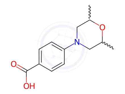 Chemical structure of 4-(2,6-Dimethylmorpholin-4-yl)benzoic acid