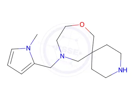 Chemical structure of 11-((1-Methyl-1H-pyrrol-2-yl)methyl)-8-oxa-3,11-diazaspiro[5.6]dodecane