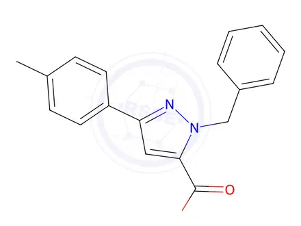 Chemical structure of 1-Benzyl-3-p-tolyl-1H-pyrazole-5-carboxylic acid