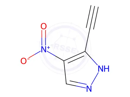 Chemical structure of 3-Ethynyl-4-nitro-1H-pyrazole