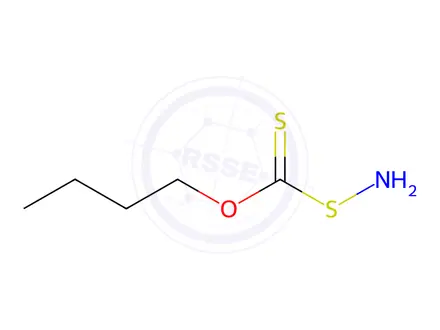 Chemical structure of 1-([(Aminosulfanyl)carbothioyl]oxy)butane