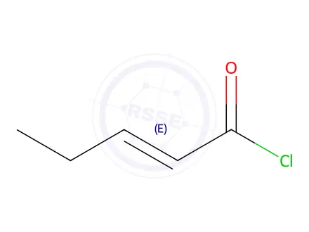 Chemical structure of trans-2-Pentenoic Acid Chloride