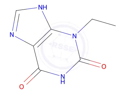 Chemical structure of 3-Ethyl-3,9-dihydro-1H-purine-2,6-dione
