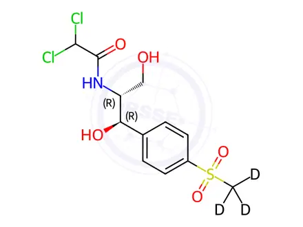 Chemical structure of Thiamphenicol-d3 (methyl-d3)