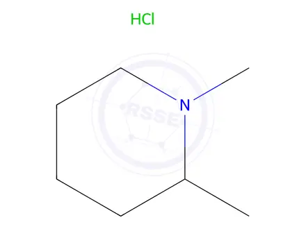 Chemical structure of Piperidine, 1,2-dimethyl-, hydrochloride