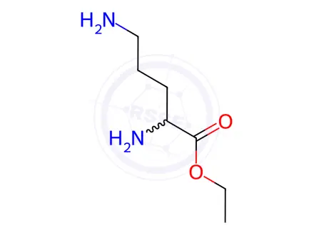 Chemical structure of Ornithine, ethyl ester (9CI)