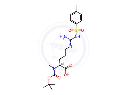Chemical structure of BOC-N-ME-ARG(TOS)-OH