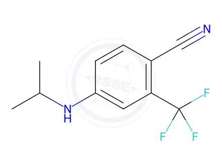 Chemical structure of 4-(isopropylamino)-2-(trifluoromethyl)benzonitrile