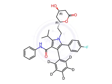 Chemical structure of Atorvastatin-d5 Lactone