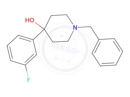 Chemical structure of 1-Benzyl-4-(3-fluorophenyl)piperidin-4-ol