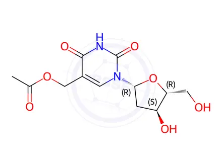 Chemical structure of 5-Acetoxymethyl-2'-deoxyuridine