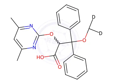 Chemical structure of (±)-Ambrisentan D3 (methoxy D3)